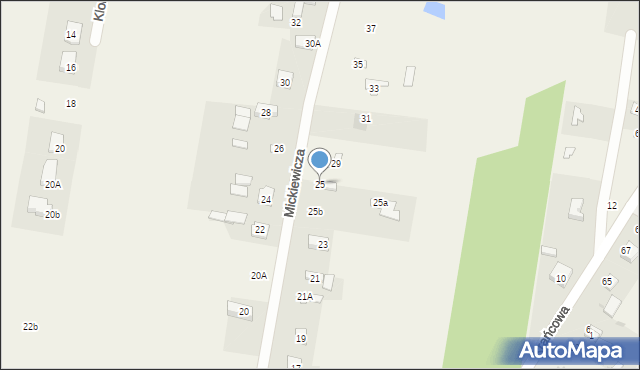Gałków Mały, Mickiewicza Adama, 25, mapa Gałków Mały