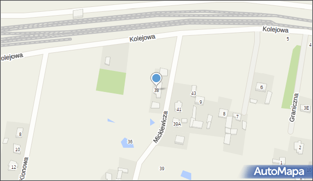 Gałków Mały, Mickiewicza Adama, 38, mapa Gałków Mały