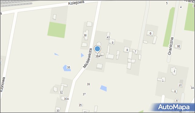 Gałków Mały, Mickiewicza Adama, 39A, mapa Gałków Mały