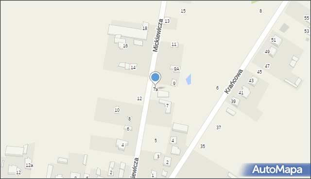 Gałków Mały, Mickiewicza Adama, 7a, mapa Gałków Mały