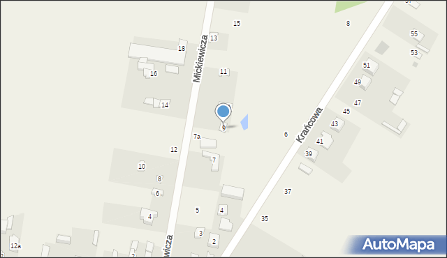 Gałków Mały, Mickiewicza Adama, 9, mapa Gałków Mały