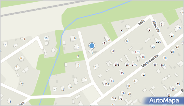 Garbatka-Letnisko, Miła, 1, mapa Garbatka-Letnisko