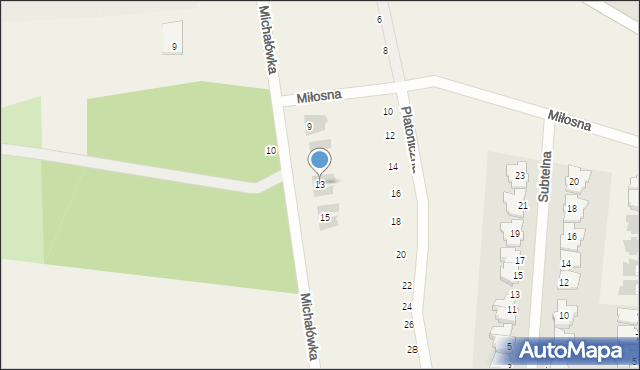 Garby, Michałówka, 13, mapa Garby