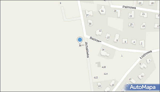 Garby, Michałówka, 36, mapa Garby