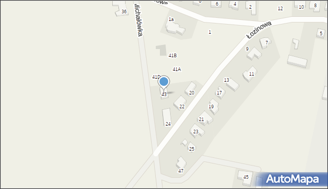 Garby, Michałówka, 43, mapa Garby