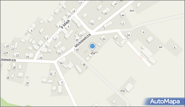 Gardna Wielka, Mickiewicza Adama, 40a, mapa Gardna Wielka