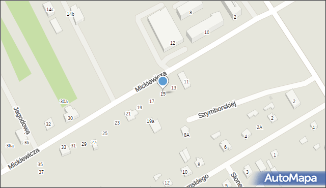 Garwolin, Mickiewicza Adama, 15, mapa Garwolin