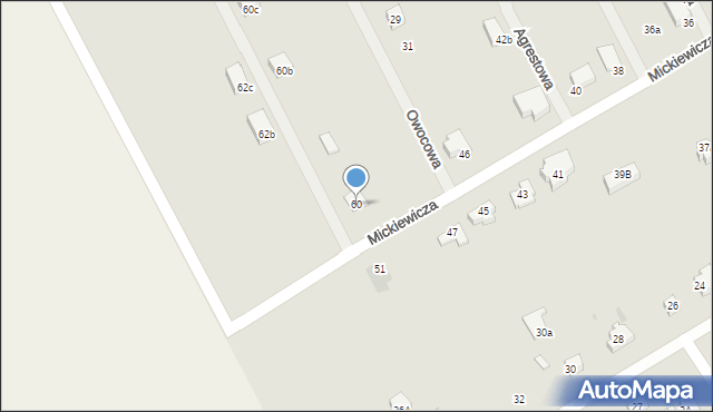 Garwolin, Mickiewicza Adama, 60, mapa Garwolin