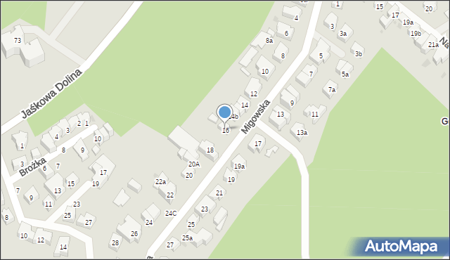 Gdańsk, Migowska, 16, mapa Gdańska