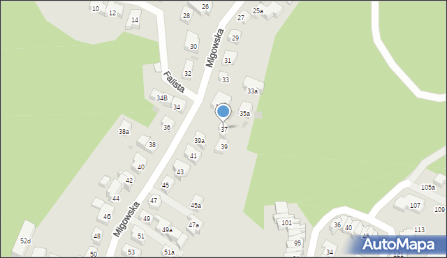 Gdańsk, Migowska, 37, mapa Gdańska