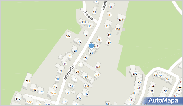 Gdańsk, Migowska, 43, mapa Gdańska