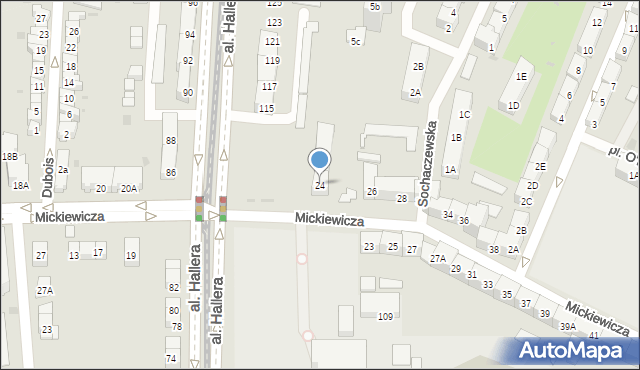 Gdańsk, Mickiewicza Adama, 24, mapa Gdańska