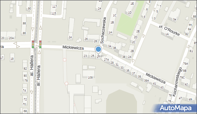 Gdańsk, Mickiewicza Adama, 27, mapa Gdańska