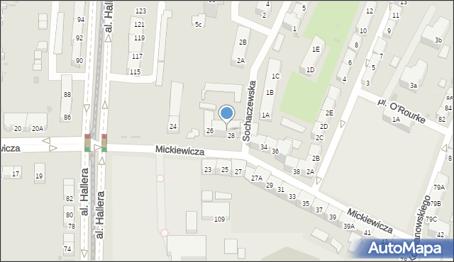 Gdańsk, Mickiewicza Adama, 28/30, mapa Gdańska