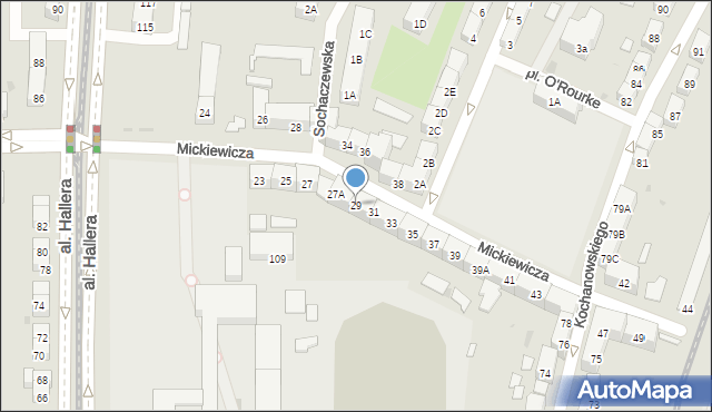 Gdańsk, Mickiewicza Adama, 29, mapa Gdańska