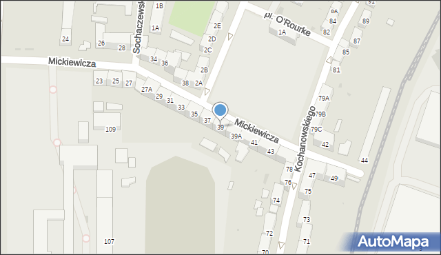 Gdańsk, Mickiewicza Adama, 39, mapa Gdańska