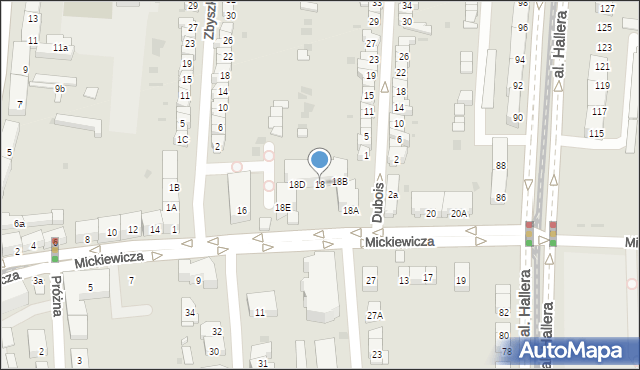 Gdańsk, Mickiewicza Adama, 18, mapa Gdańska