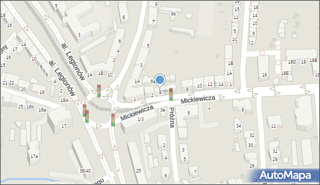 Gdańsk, Mickiewicza Adama, 4, mapa Gdańska