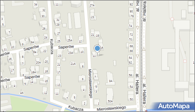 Gdańsk, Mierosławskiego Ludwika, gen., 13, mapa Gdańska