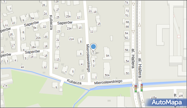 Gdańsk, Mierosławskiego Ludwika, gen., 7A, mapa Gdańska