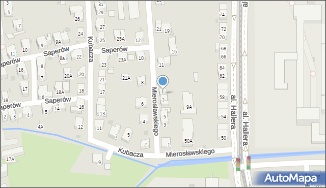 Gdańsk, Mierosławskiego Ludwika, gen., 9, mapa Gdańska
