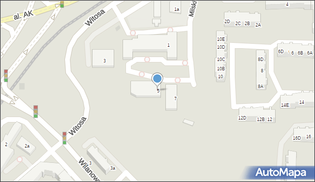 Gdańsk, Milskiego Bernarda, 5, mapa Gdańska