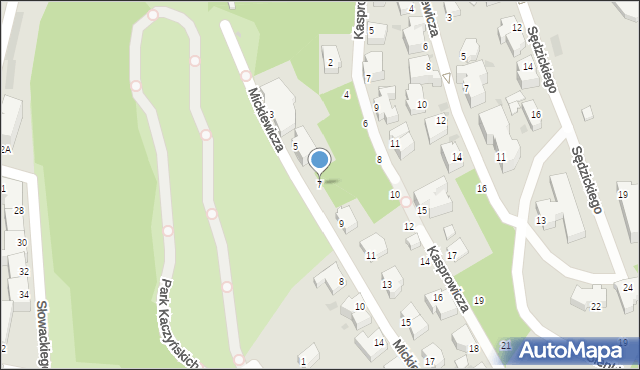 Gdynia, Mickiewicza Adama, 7, mapa Gdyni