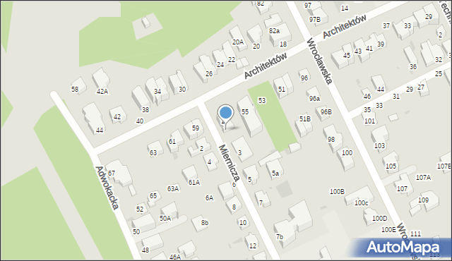 Gdynia, Miernicza, 1a, mapa Gdyni