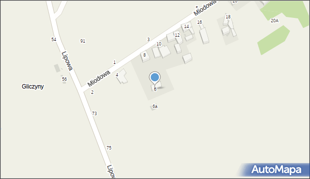 Gęsiniec, Miodowa, 6, mapa Gęsiniec