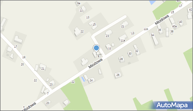 Gęsiniec, Miodowa, 9a, mapa Gęsiniec