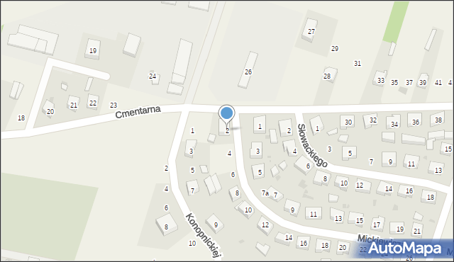 Gidle, Mickiewicza Adama, 2, mapa Gidle