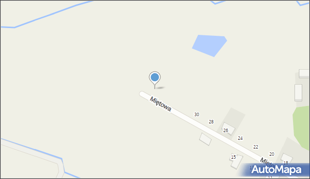 Glinno, Miętowa, 36, mapa Glinno