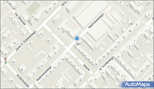 Gliwice, Miarki Karola, 10B, mapa Gliwic