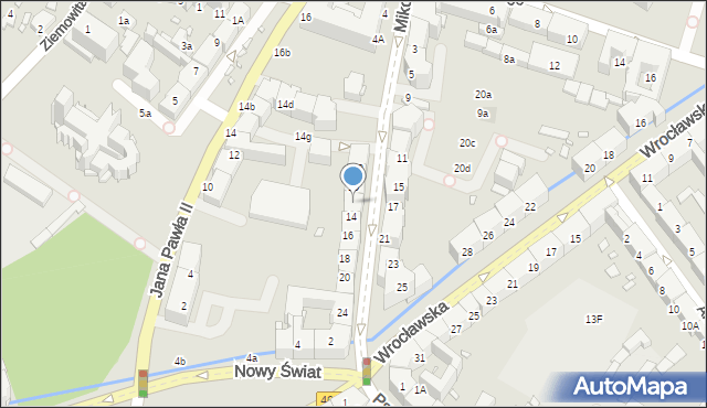 Gliwice, Mikołowska, 12, mapa Gliwic