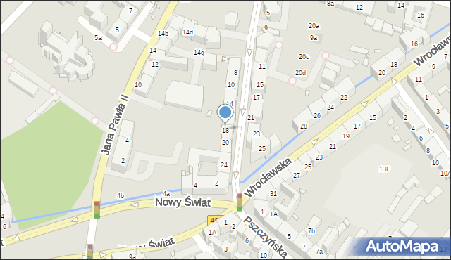 Gliwice, Mikołowska, 18, mapa Gliwic