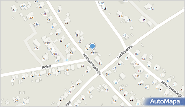 Gliwice, Michałowskiego Piotra, 22, mapa Gliwic
