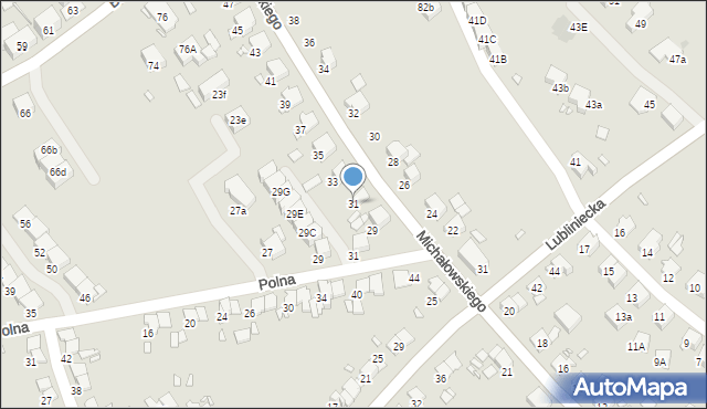 Gliwice, Michałowskiego Piotra, 31, mapa Gliwic