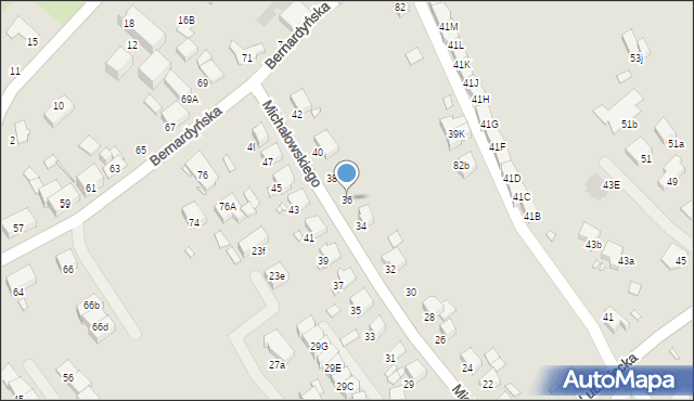 Gliwice, Michałowskiego Piotra, 36, mapa Gliwic