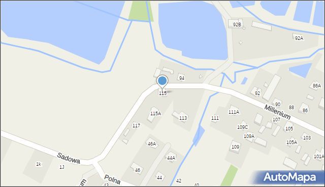 Głosków, Millenium, 115, mapa Głosków