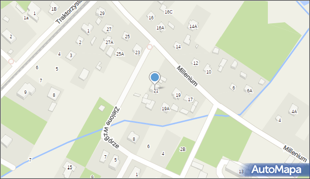 Głosków, Millenium, 21A, mapa Głosków