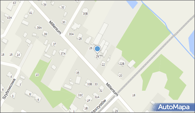 Głosków, Millenium, 24, mapa Głosków