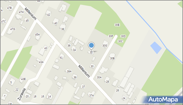 Głosków, Millenium, 32, mapa Głosków