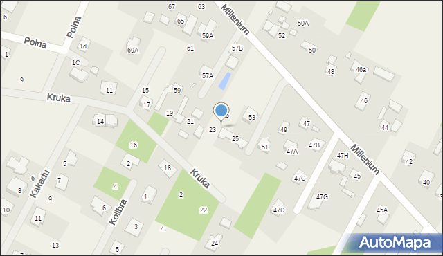 Głosków, Millenium, 53B, mapa Głosków