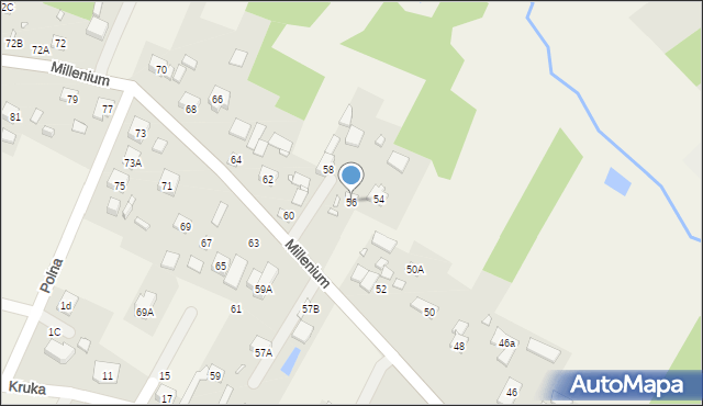 Głosków, Millenium, 56, mapa Głosków