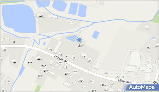 Głosków, Millenium, 86A, mapa Głosków