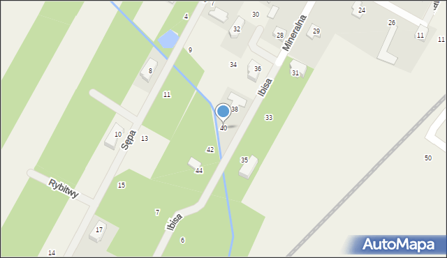 Głosków, Mineralna, 40, mapa Głosków