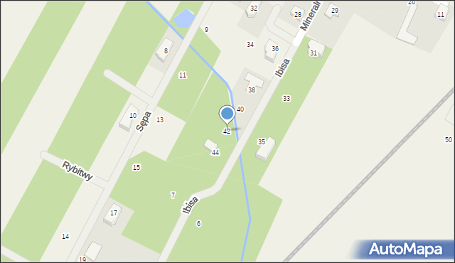 Głosków, Mineralna, 42, mapa Głosków