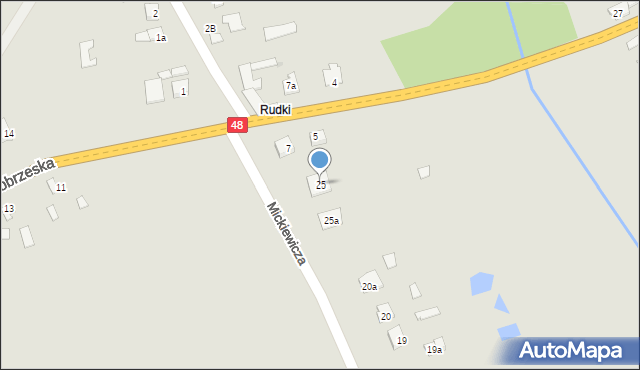 Głowaczów, Mickiewicza Adama, 25, mapa Głowaczów