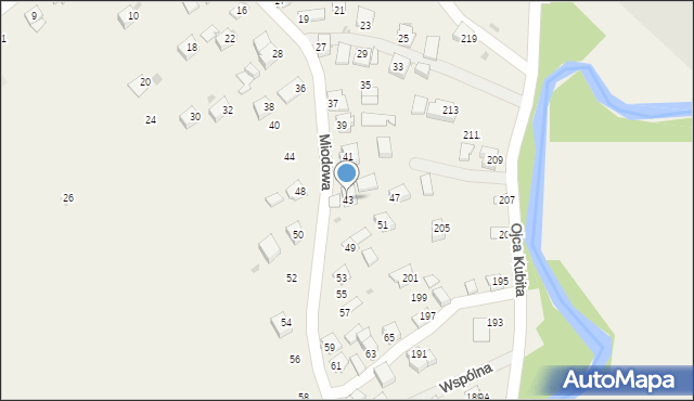 Głowienka, Miodowa, 43, mapa Głowienka