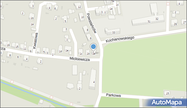 Głubczyce, Mickiewicza Adama, 1a, mapa Głubczyce